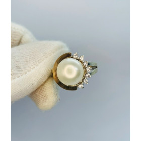 Серебряное кольцо 925* с позолотой 375*